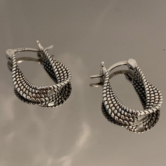 Oval Red Ruby Gemstones Earrings for Women Silver Jewelry
