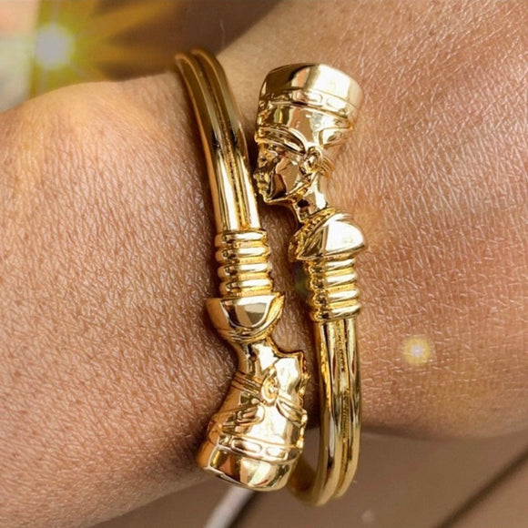 Vintage Queen Jewelry Bracelets For Women Gold Cuff Bangleù