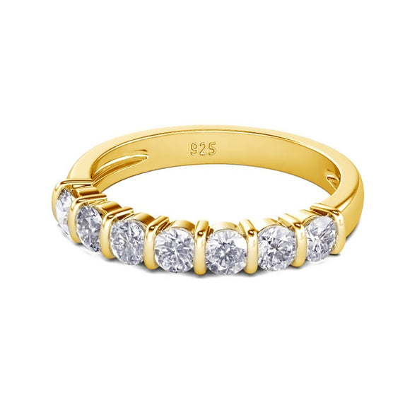 Eternity Bubble Moissanite Ring 14K Gold For Women Jewelry
