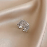 Luxury Full Inlaid Zircon Gold Ring For Women Jewelry Wedding Jewelry