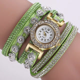 Leather Diamond Watch Women Bracelet for Women Casual Jewelry