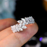 Unique Leaf Flower Women Ring Engagement for Women Jewelry