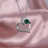Luxurious Diamond Heart Pendant Necklace For Mom Jewelry