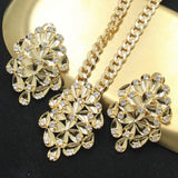 Jewellery Set Gold Jewelry for Women Wedding Bride Necklace Earrings