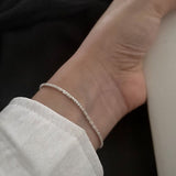 Shiny White Sapphire Bracelet Bangle For Women Jewelry Wedding Gift