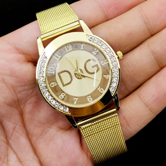Luxury Yellow Watch Women Casual Ladies Clock Jewelry