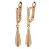 Simple Water Drop Dangle Earrings 585 Rose Gold For Women  Jewelry