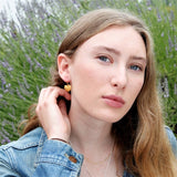 Lotus Petal Flower Stud Earrings For Women Party Gift Jewelry