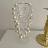 Bead Pearls Pendant Necklace Chain Women Bride Jewelry