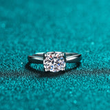 18K White Gold Ring Diamond Wedding Band For Women Jewelry