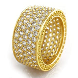 Wide Eternity Wedding Ring for Women Gold Engagement Jewelry