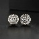 Unique Punk Iced Zircon Stud Earrings for Women Gold Wedding Jewelry