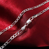 4MM Classic Link Chain Bracelet Necklace for Women jewelry set party