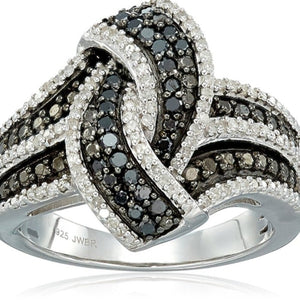 Vintage Black Zircon Gemstone Ring for Women Engagement Jewelry