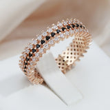 Unique 585 Rose Gold Ring For Women Wedding Jewelry