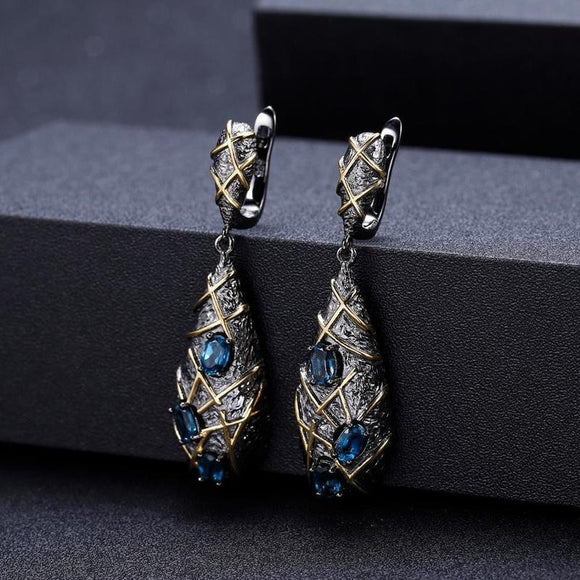 Vintage Gold Cone Earrings Pendant Women Party Jewelry