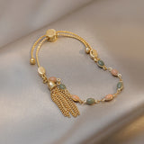 Double Layer Charm Chain Bracelet for Women Gold Wedding Jewelry