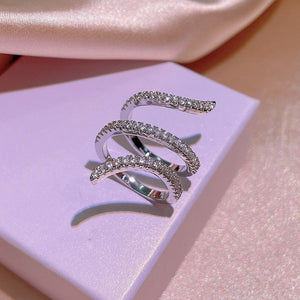 Luxury Wing Ring Sterling Silver for Women Gift Lady Anniverssary Jewelry