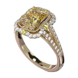 Unique Yellow Citrine Ring Gold For Women Party Jewelry