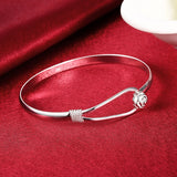 Unique Flower Bracelet for Women 925 Silver Anniverssary Jewelry