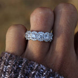 Luxury bride wedding ring set for women anniversary gift jewelry