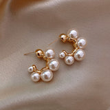 Vintage Red Angel Pearl Earrings For Women Wedding Party Jewelry