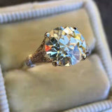 Natural Sapphire Women Ring Bridal Wedding Engagement Jewelry