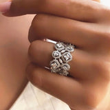 Luxury White Gold Engagement Ring for Women Party Jewelry