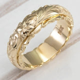 Luxury Carving Rose Ring Women Anniversary Wedding Jewellery