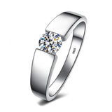 1.5ct Diamond 18K White Gold Ring Wedding Bride Women Jewelry