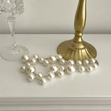 Bead Pearls Pendant Necklace Chain Women Bride Jewelry