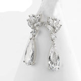 Luxury Water Drop Jewelry Sets Necklace Earrings Romantic Women Wedding