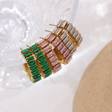 Luxury Anniverssary Gold Earrings Women Wedding Jewelry