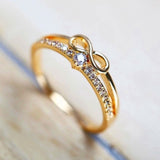 Luxury Infinite Zircon Ring for Women Engagement Wedding Jewelry