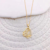 Luxurious Diamond Heart Pendant Necklace For Mom Jewelry