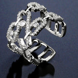 Luxury Zircon Rings for 14k Gold Women Anniversary Party Jewelry