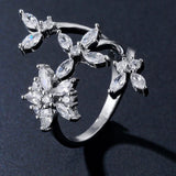 Luxury Zircon Rings for 14k Gold Women Anniversary Party Jewelry