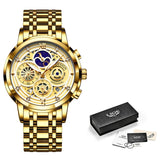 Trendy Women Gold Watch Ladies Bracelet Clock Bridal Jewelry