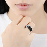 Zircon Cross TwoTone Ring Engagement for Women Party Jewelry