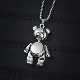 Cute Teddy Bear Necklace Women Chain Anniverssary Jewelry