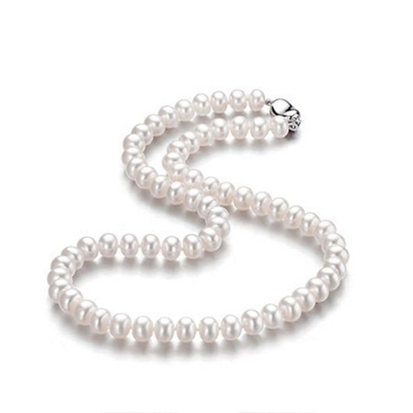 Genuine Pearl Pendant Necklace For Women Wedding Jewelry