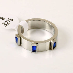 Classic Zircon Ring Stainess Steel for Woman Wedding Jewelry