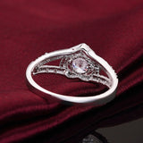 Princess Gemstone Love Ring Wedding 925 Sterling Silver Women's Promise JewelryClear Zircon Gemstone Ring Silver For Women Wedding Jewelry