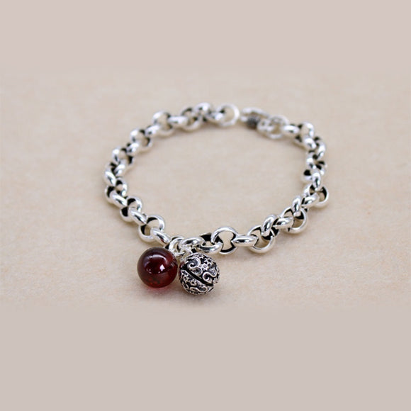 Bell chain bracelet 925 Sterling Silver Wedding Jewelry For Women