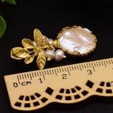 Fresh Water Baroque Pearl Dangle Earrings Women's Wedding Jewelry