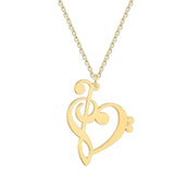 Luxury Gold Heart Pendant Necklace Women Link Chain Women Party Jewelry