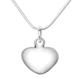 Luxury Heart Pendant Necklace Silver For Women Wedding Jewelry