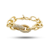 Luxury Bracelet for Women Charm Punk Jewelry Charm Bracelet Boho Gemstone Interlocking Gold