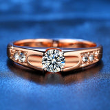 Luxuyr Zircon Gemstone Engagement Ring Women Wedding Jewelry
