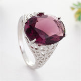 Purple Alexandrite Engagement Ring Art Deco Women's Wedding Jewelry